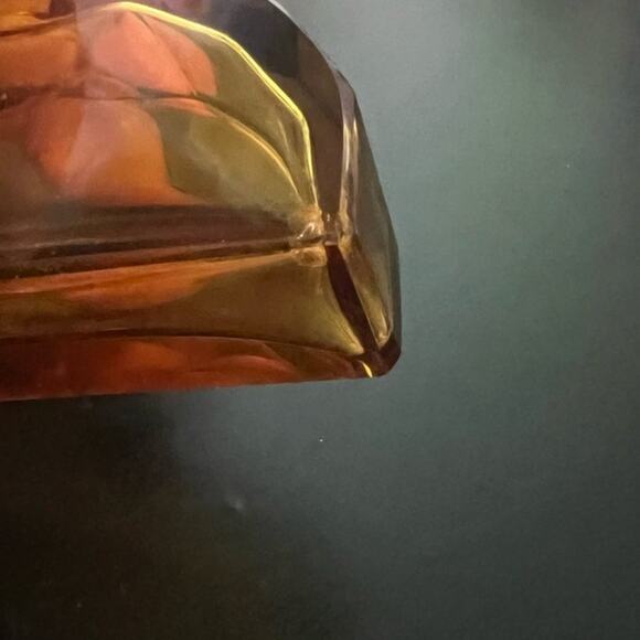 Antique Heinrich Hoffmann Amber/Yellow Perfume Bottle and Stopper- Venus & Cupid - Picture 11 of 16